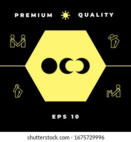 Phases of the moon icons. Graphic elements for your design
