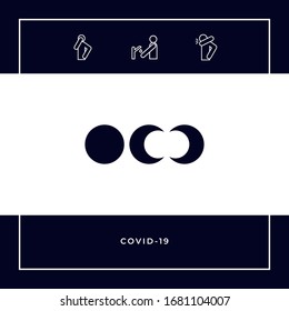 Phases of the moon icons. Graphic elements for your design