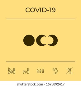 Fases de los iconos de la luna. Elementos gráficos para el diseño