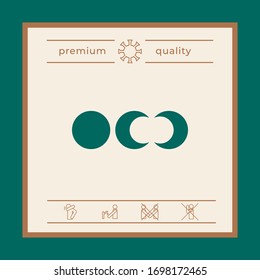 Phases of the moon icons. Graphic elements for your design
