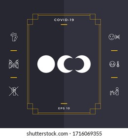 Phases of the moon icons. Graphic elements for your design