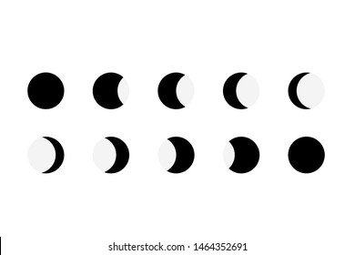 The phases of the moon illustration vector