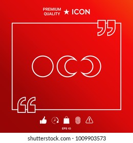 Phases of the moon - line icons