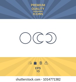 Phases of the moon - line icons