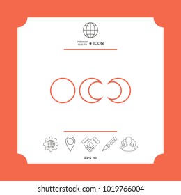 Phases of the moon - line icons