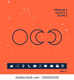 Phases of the moon - line icons