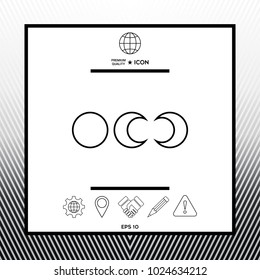 Phases of the moon - line icons