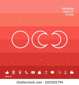 Phases of the moon - line icons
