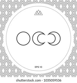 Phases of the moon - line icons