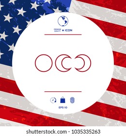 Phases of the moon - line icons