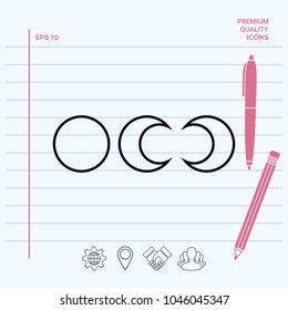 Phases of the moon - line icons