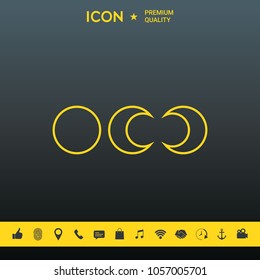 Phases of the moon - line icons