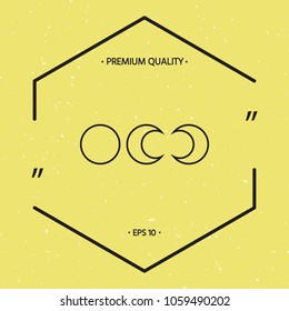 Phases of the moon - line icons