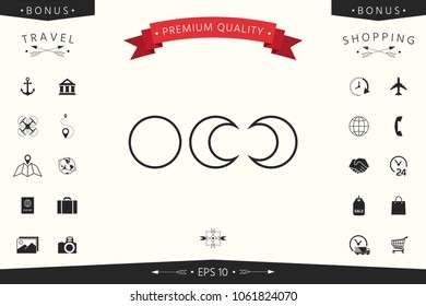 Phases of the moon - line icons