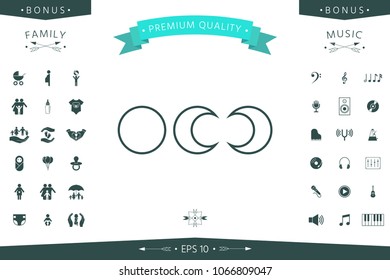 Phases of the moon - line icons