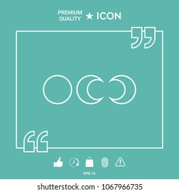 Phases of the moon - line icons