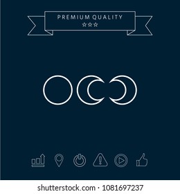 Phases of the moon - line icons