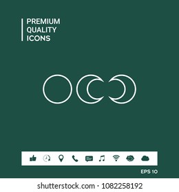 Phases of the moon - line icons
