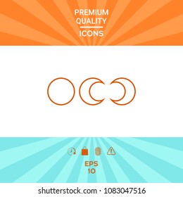 Phases of the moon - line icons