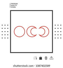 Phases of the moon - line icons