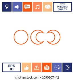 Phases of the moon - line icons