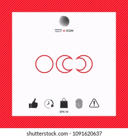Phases of the moon - line icons
