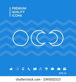 Phases of the moon - line icons