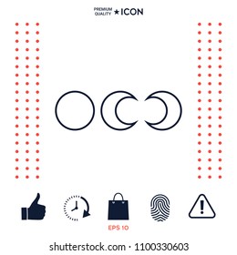 Phases of the moon - line icons