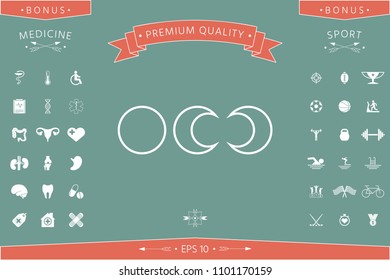 Phases of the moon - line icons