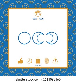 Phases of the moon - line icons