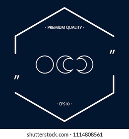 Phases of the moon - line icons