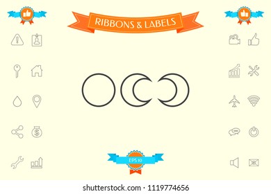 Phases of the moon - line icons
