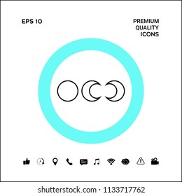 Phases of the moon - line icons