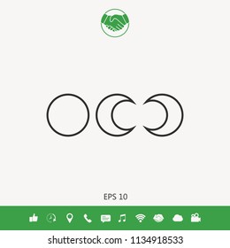Phases of the moon - line icons