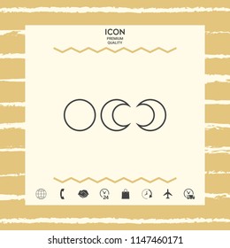Phases of the moon - line icons
