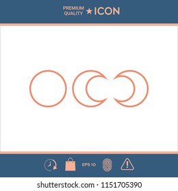 Phases of the moon - line icons