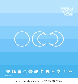 Phases of the moon - line icons