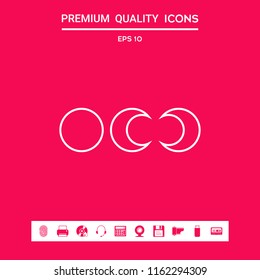 Phases of the moon - line icons
