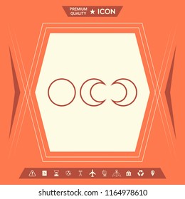 Phases of the moon - line icons