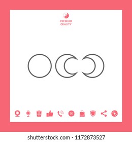 Phases of the moon - line icons