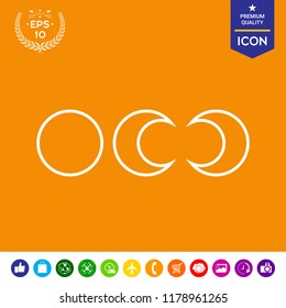 Phases of the moon - line icons