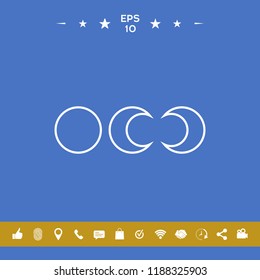 Phases of the moon - line icons