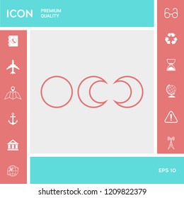 Phases of the moon - line icons