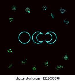 Phases of the moon - line icons