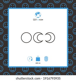 Phases of the moon - line icons