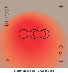 Fases da Lua - ícones de linha