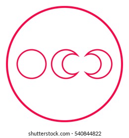 Phases of the moon - line icons