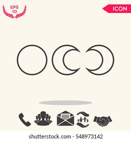 Phases of the moon - line icons