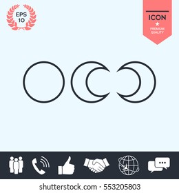 Phases of the moon - line icons