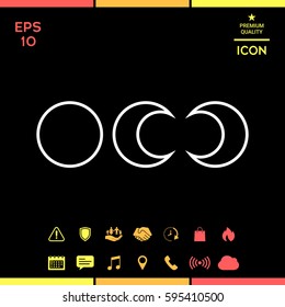 Phases of the moon - line icons
